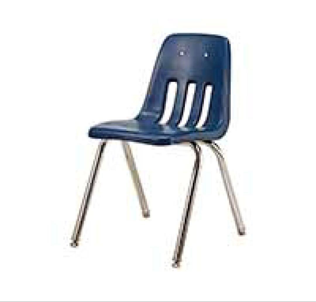 【希少】VIRCO ヴィンテージ スクールチェア アメリカ製 ブルーLA購入