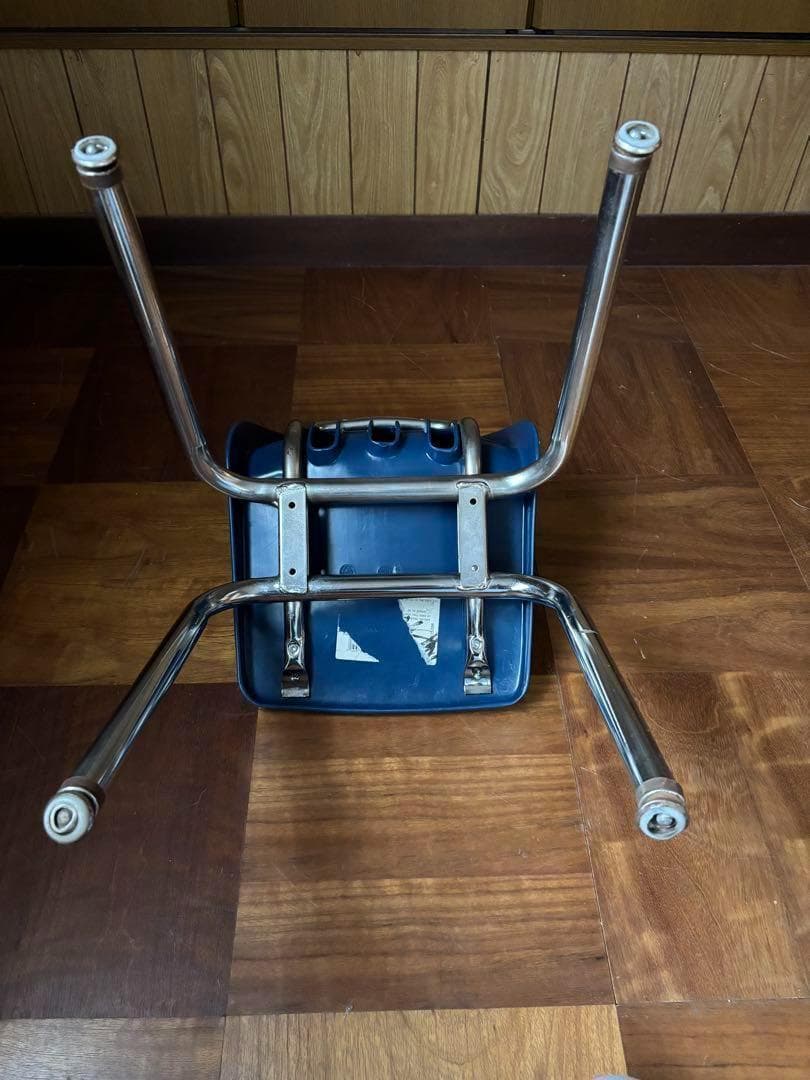 【希少】VIRCO ヴィンテージ スクールチェア アメリカ製 ブルーLA購入