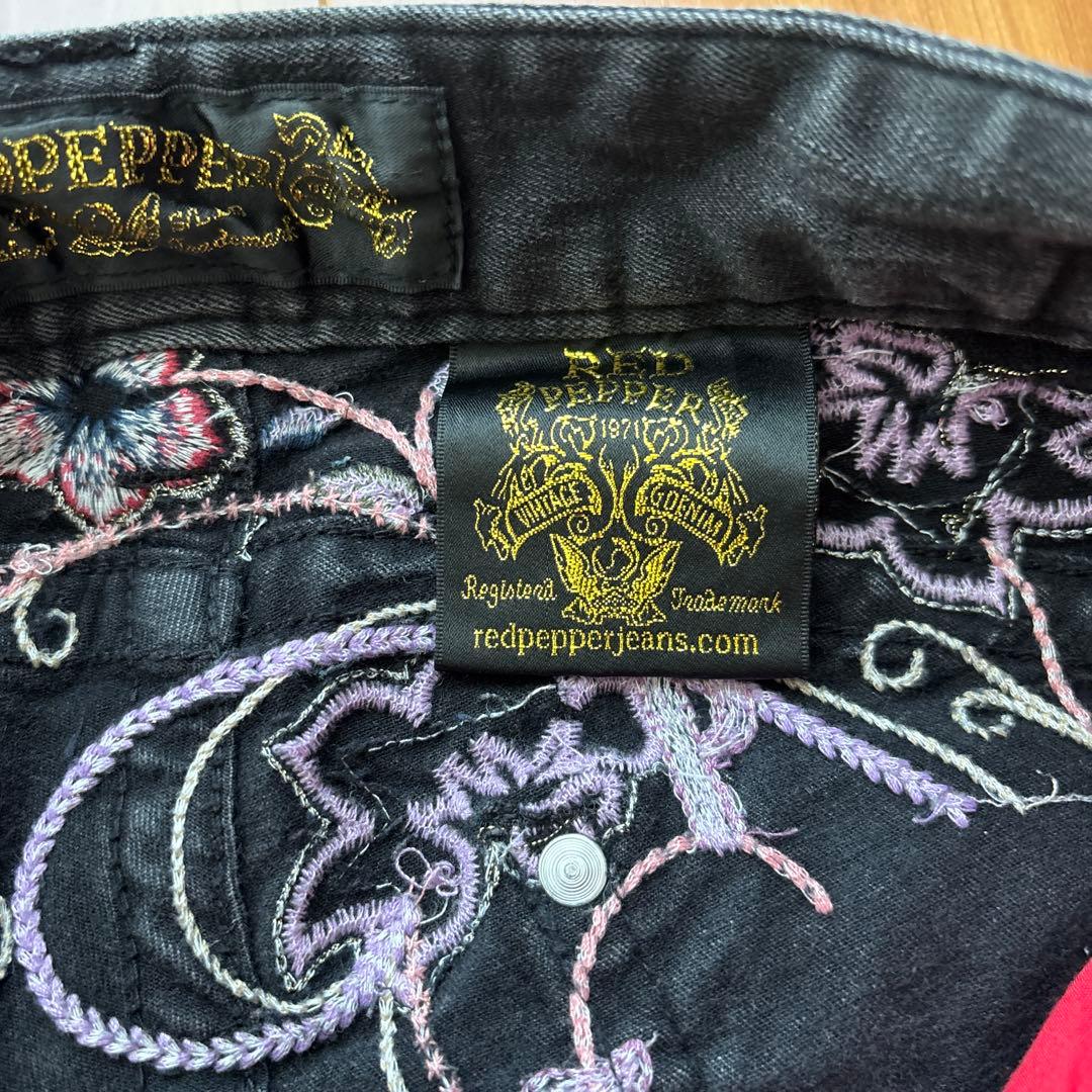 REDPEPPER 花と馬 デニムパンツ 25インチ