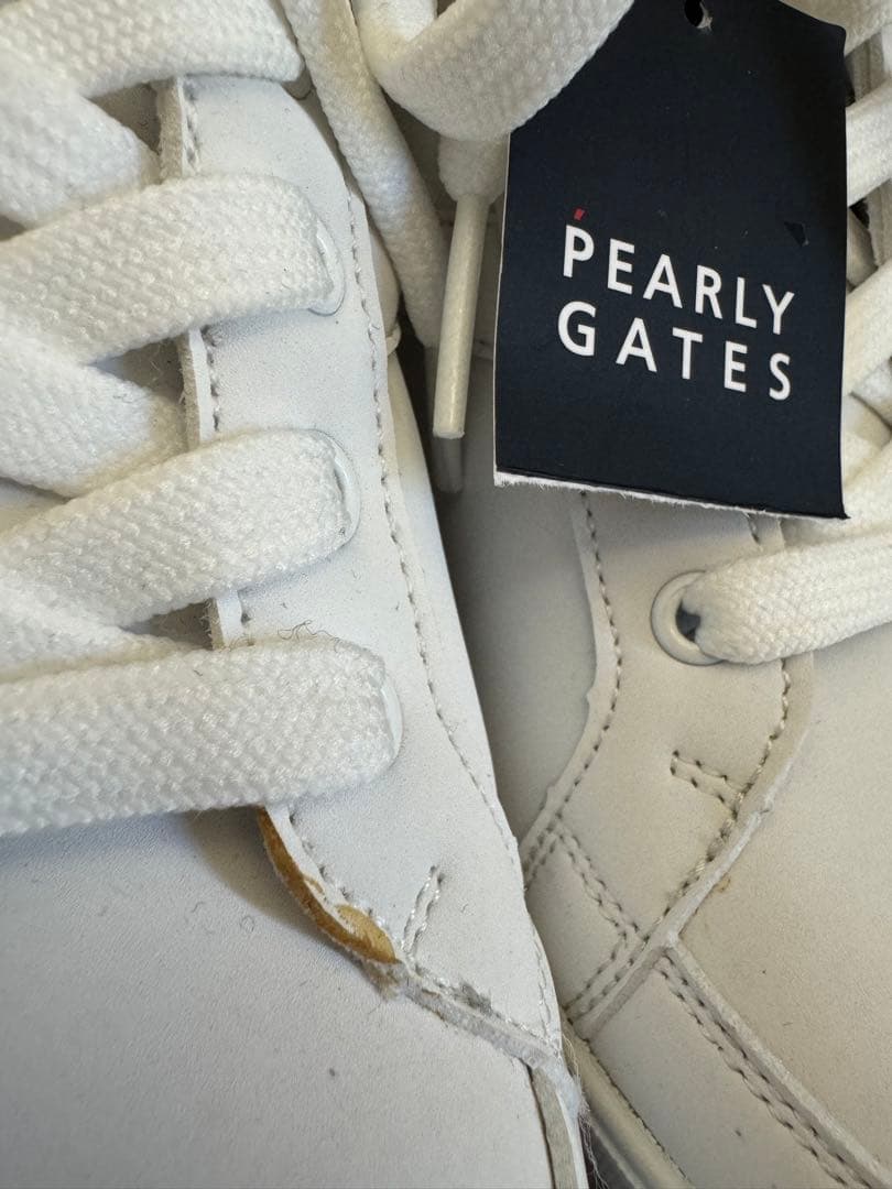 高島屋新品未使用箱袋付PEARLYGATES ホワイト23.5cm¥14000