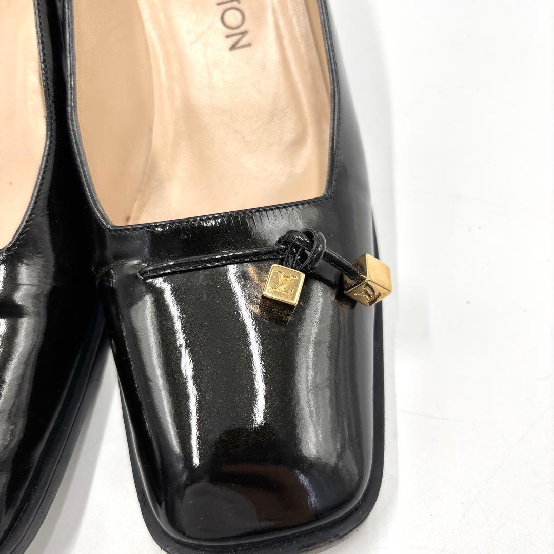 LOUIS VUITTON ルイヴィトン パンプス スクエア ロゴキューブ