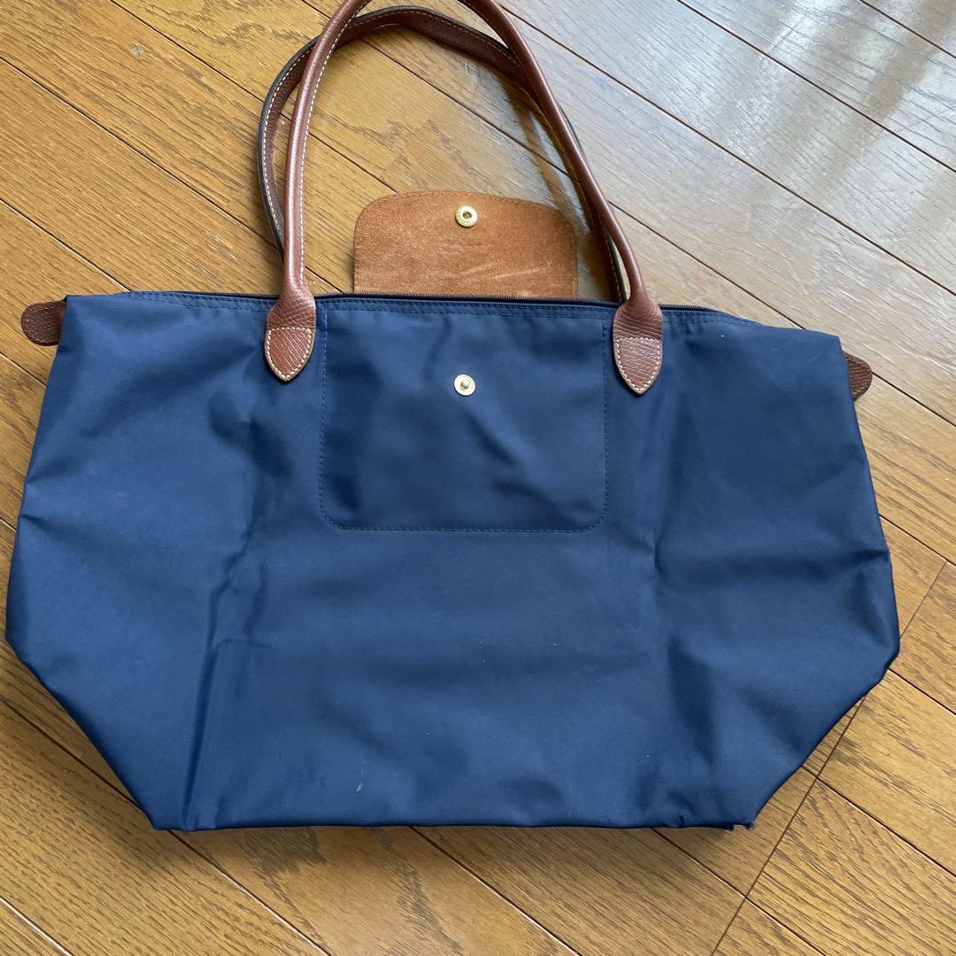 ロンシャン　ネイビー ボストンバッグ　美品