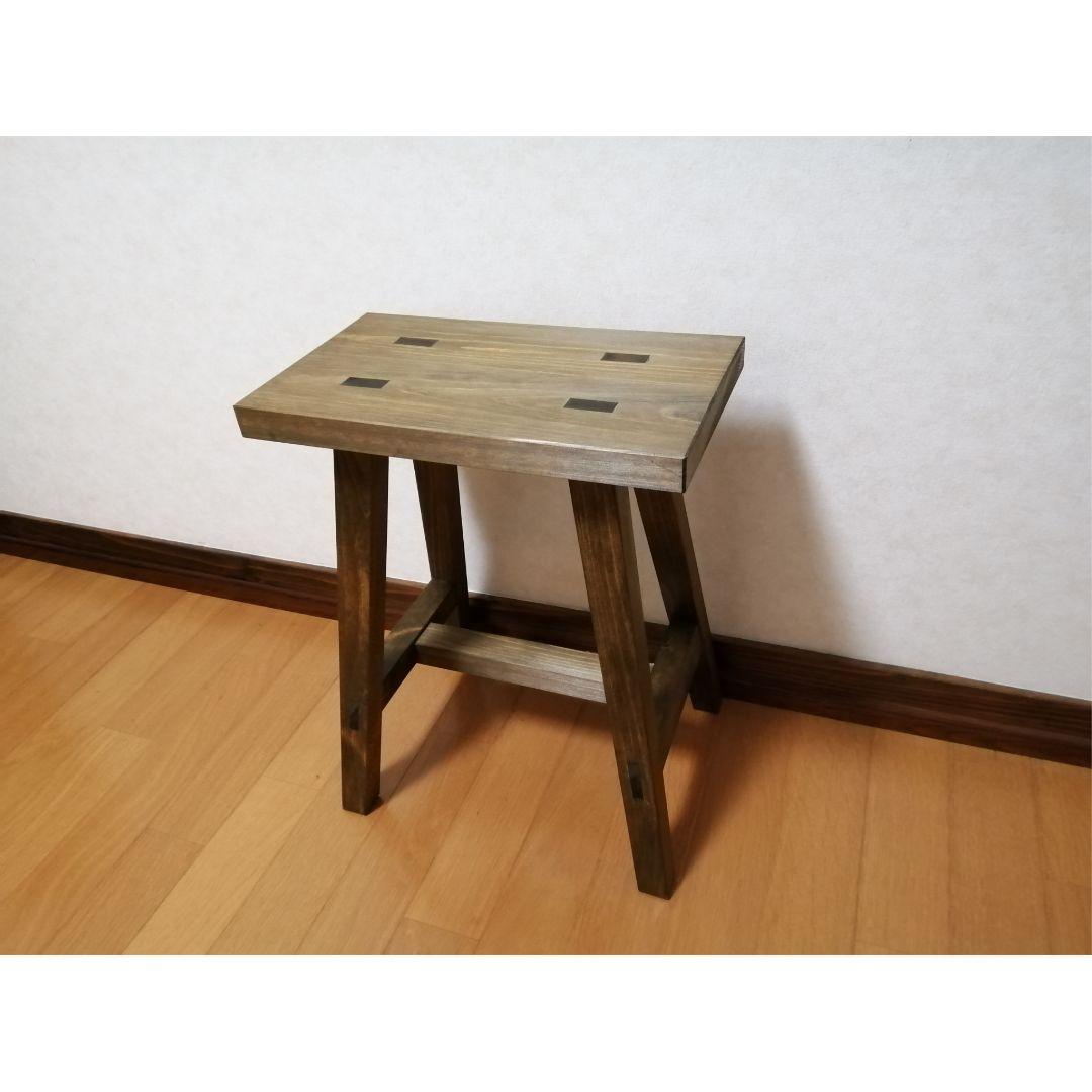 木製フラワースタンド　花台　幅35cm×高さ45cm　スツール　ベンチ　花瓶台