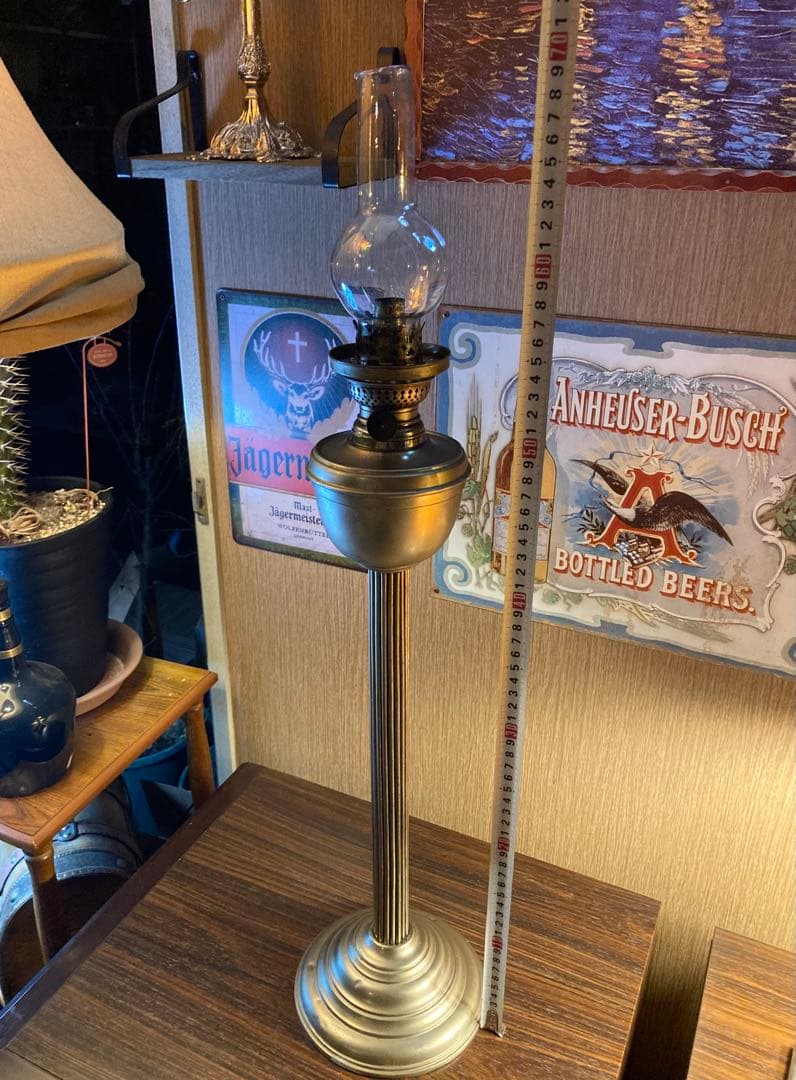 大型 ヴィンテージ オイルランプ アンティーク 西洋 洋風 置物 レトロ ライト