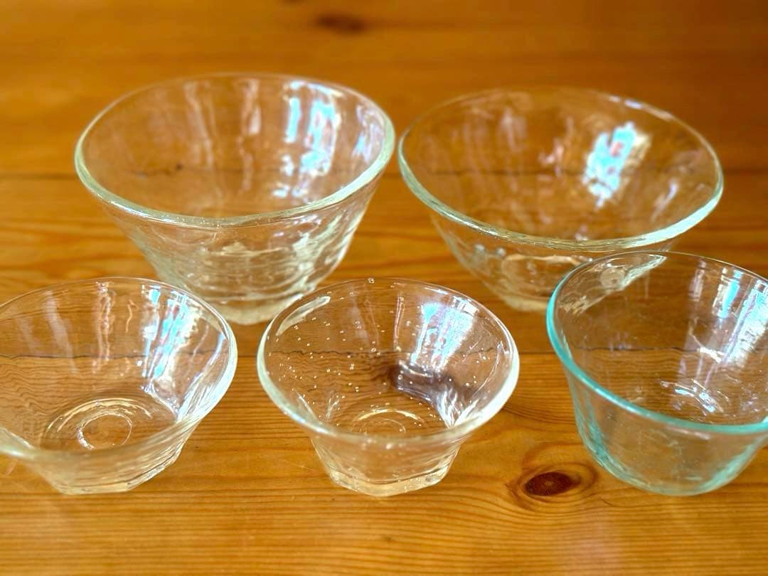 【期間限定値下げ】安土草多　人気　八角ガラス鉢　ボウル　5個セット