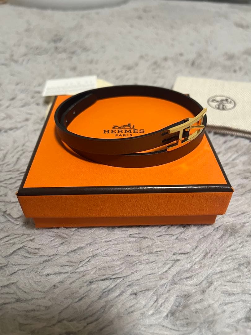 HERMES レザーブレスレット　リバーシブル