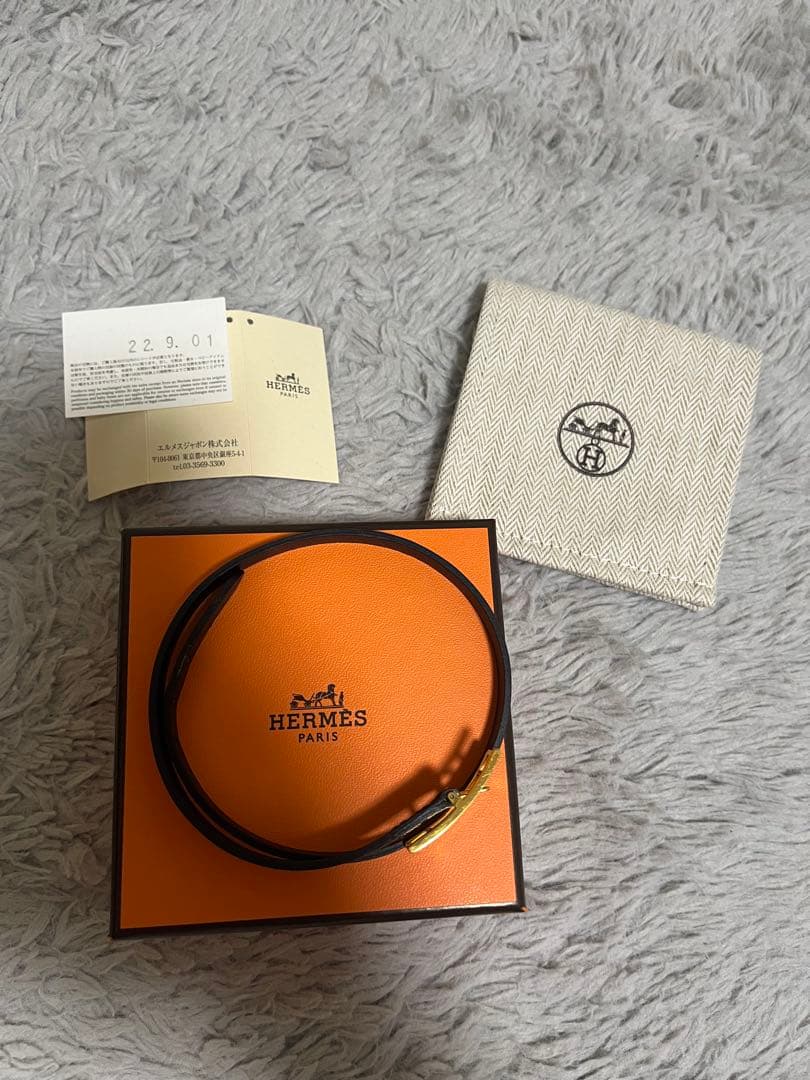 HERMES レザーブレスレット　リバーシブル