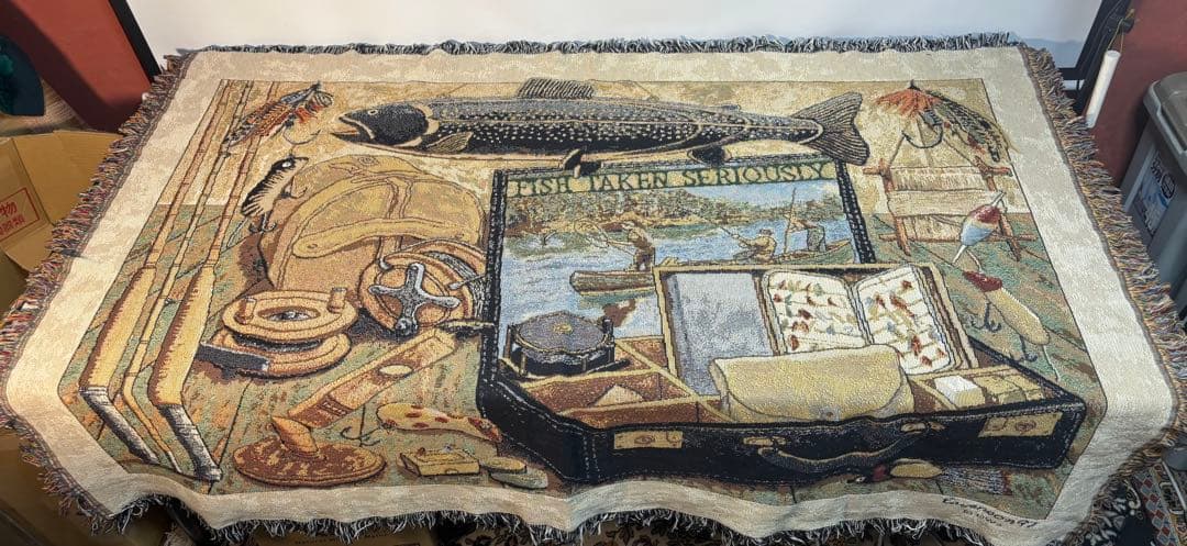 ゴブラン織　マルチカバー　ソファーカバー　ヴィンテージラグ