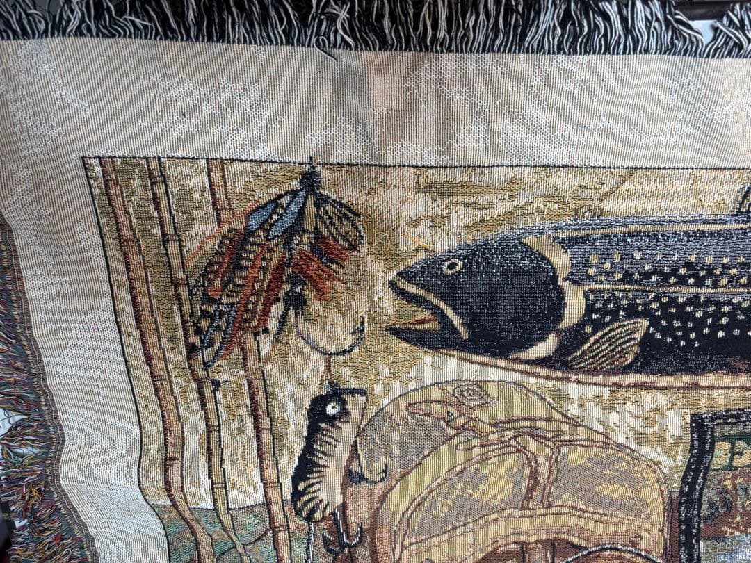 ゴブラン織　マルチカバー　ソファーカバー　ヴィンテージラグ