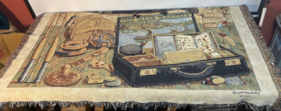 ゴブラン織　マルチカバー　ソファーカバー　ヴィンテージラグ