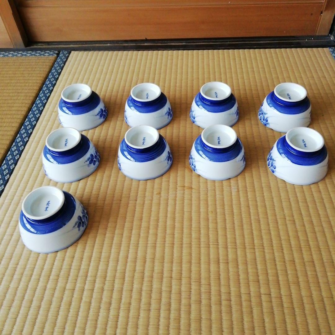 白青花柄陶磁器食器99枚セット