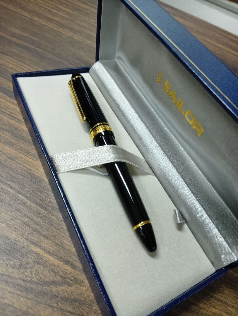 SAILOR 黒 万年筆 専用ケース付き