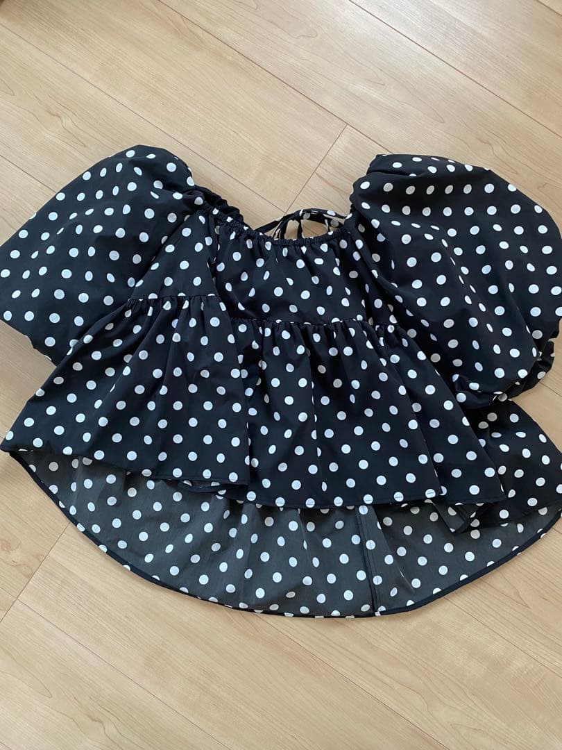 rosymonster POSY airy dot tops ブラック　美品