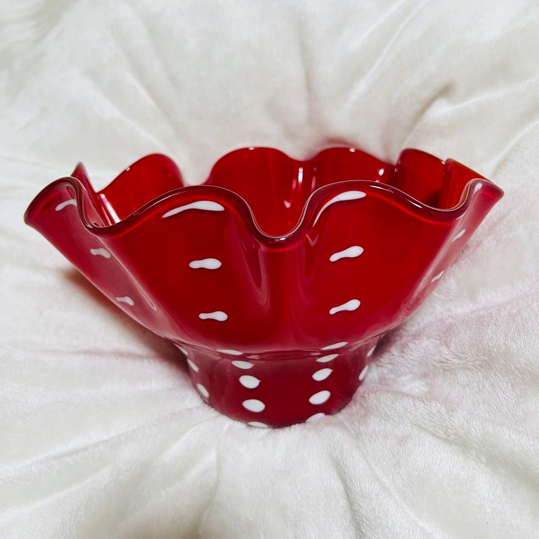 ミッドセンチュリー 水玉 フラワーベース ドット柄 花瓶　レトロポップ