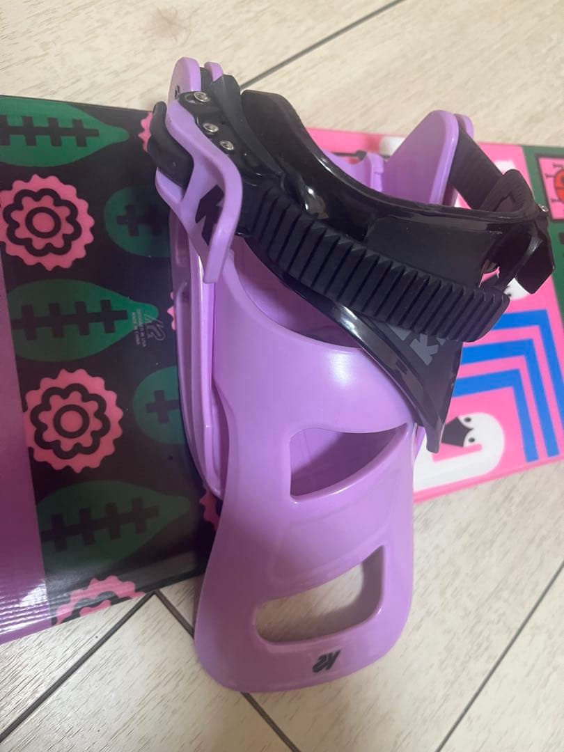 K2 スノーボード 100cm パープル カブトムシデザイン2点セットカバー付き