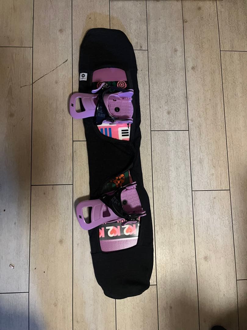 K2 スノーボード 100cm パープル カブトムシデザイン2点セットカバー付き