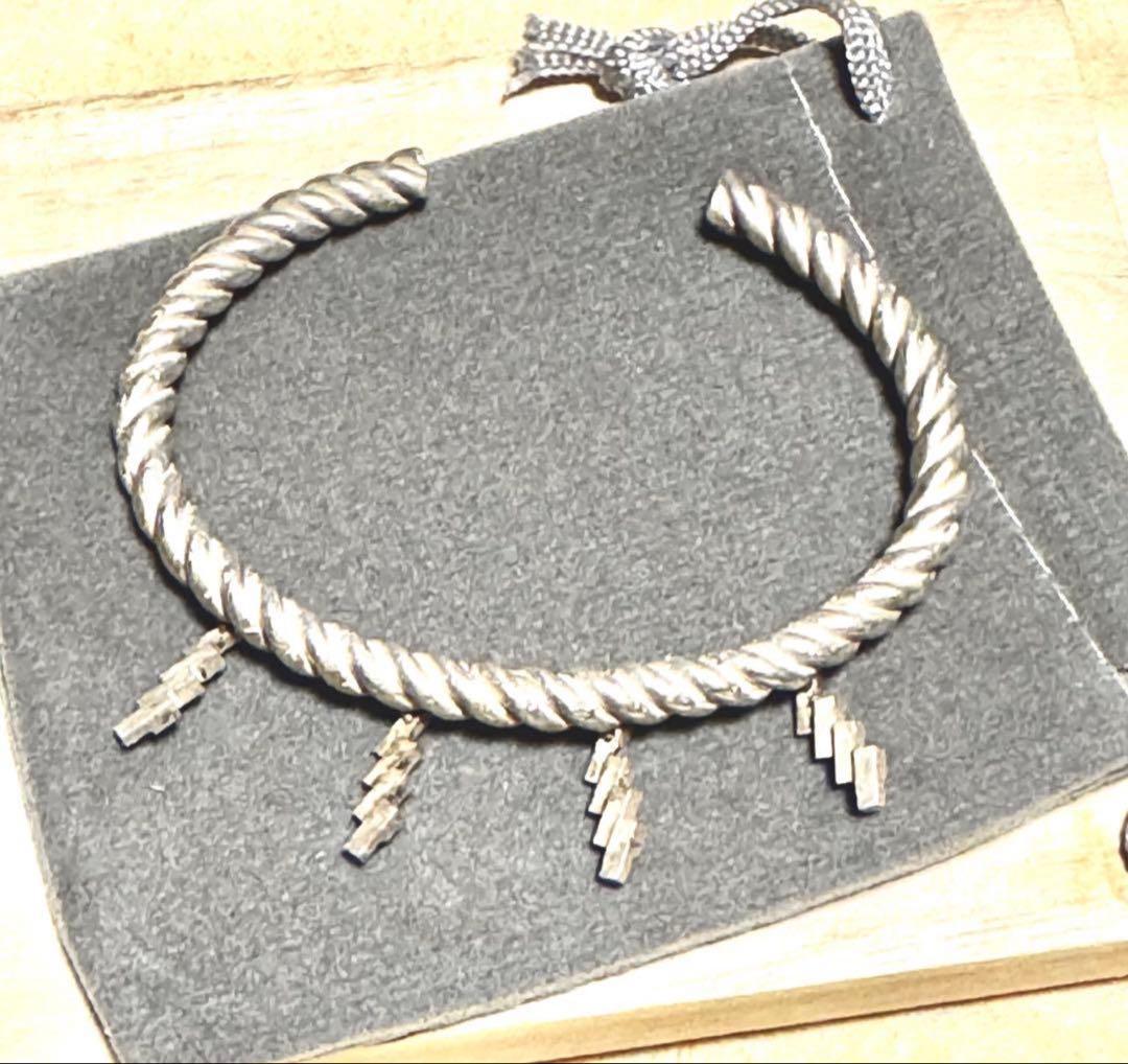 セール　淺野屋健一のシルバーアクセサリー。しめ縄ブレスレット並　紙垂4枚