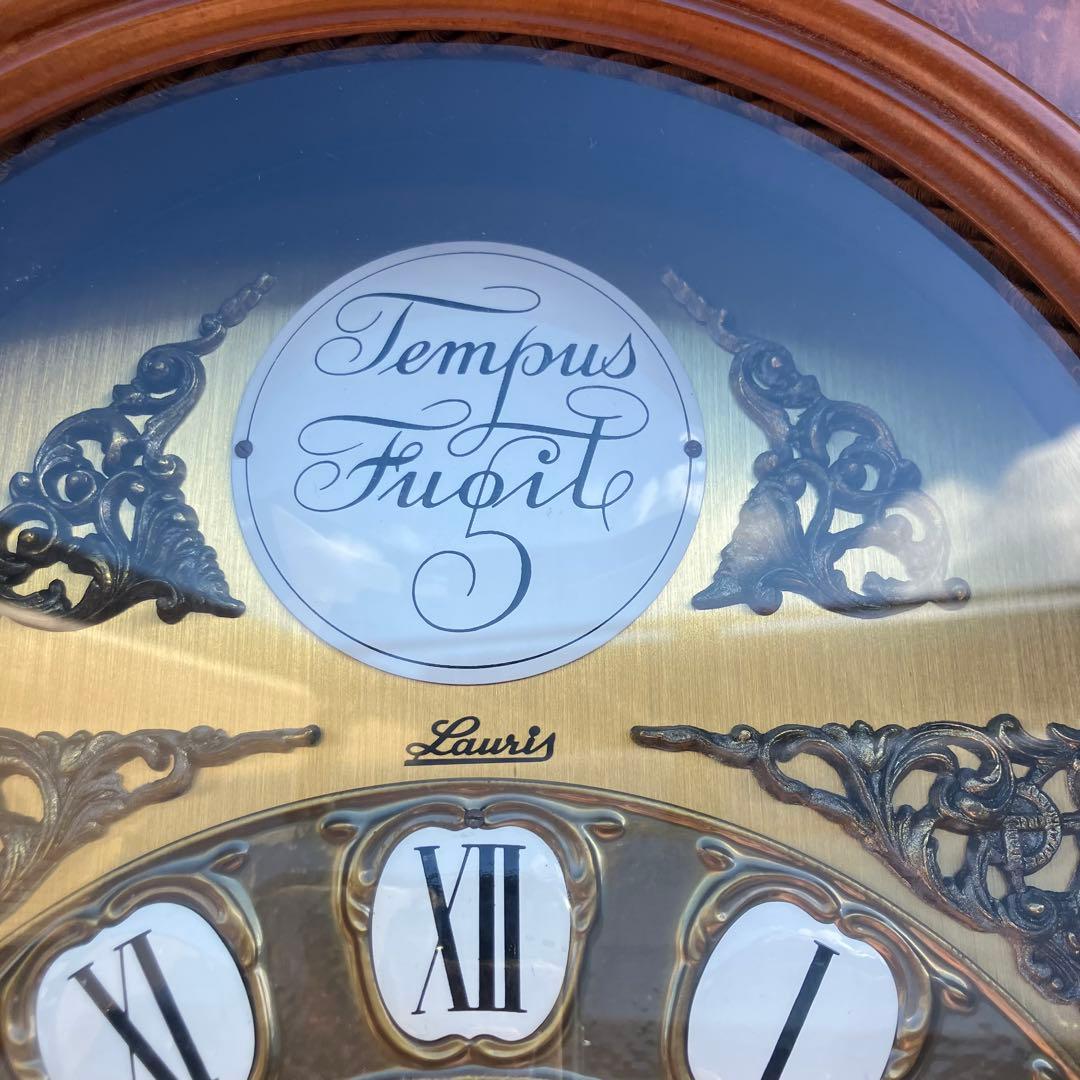 Laurisドイツ製アンティーク tempus fugit ホールクロック柱時計