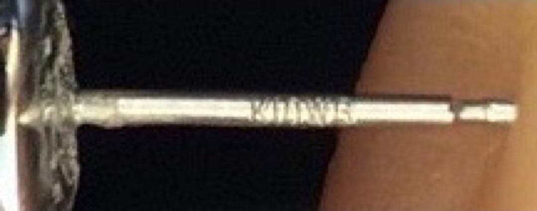 K10WGホワイトゴールドパールダイヤ付きピアス　1.8g