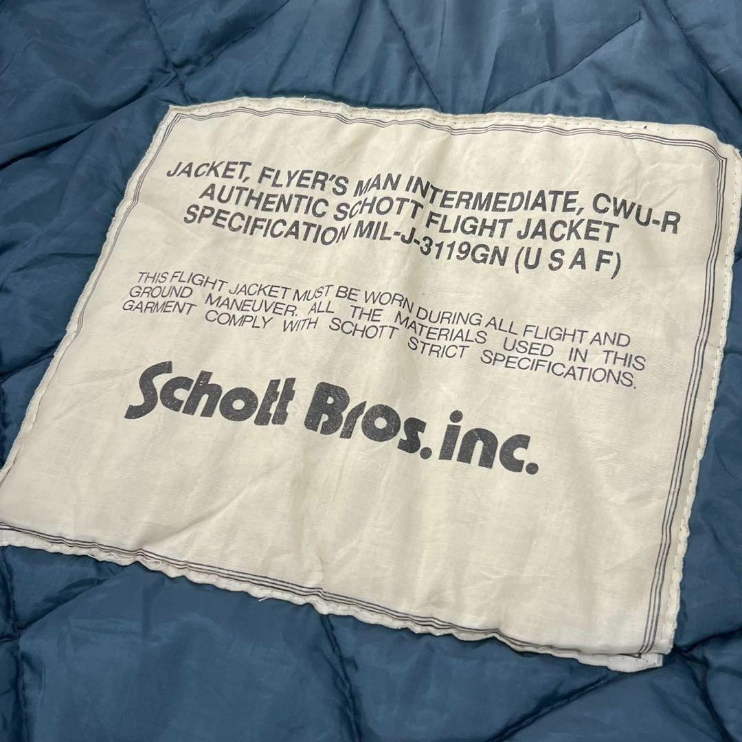 希少　Schott USA製　フライトジャケット　CWU-R ネイビー　XXL