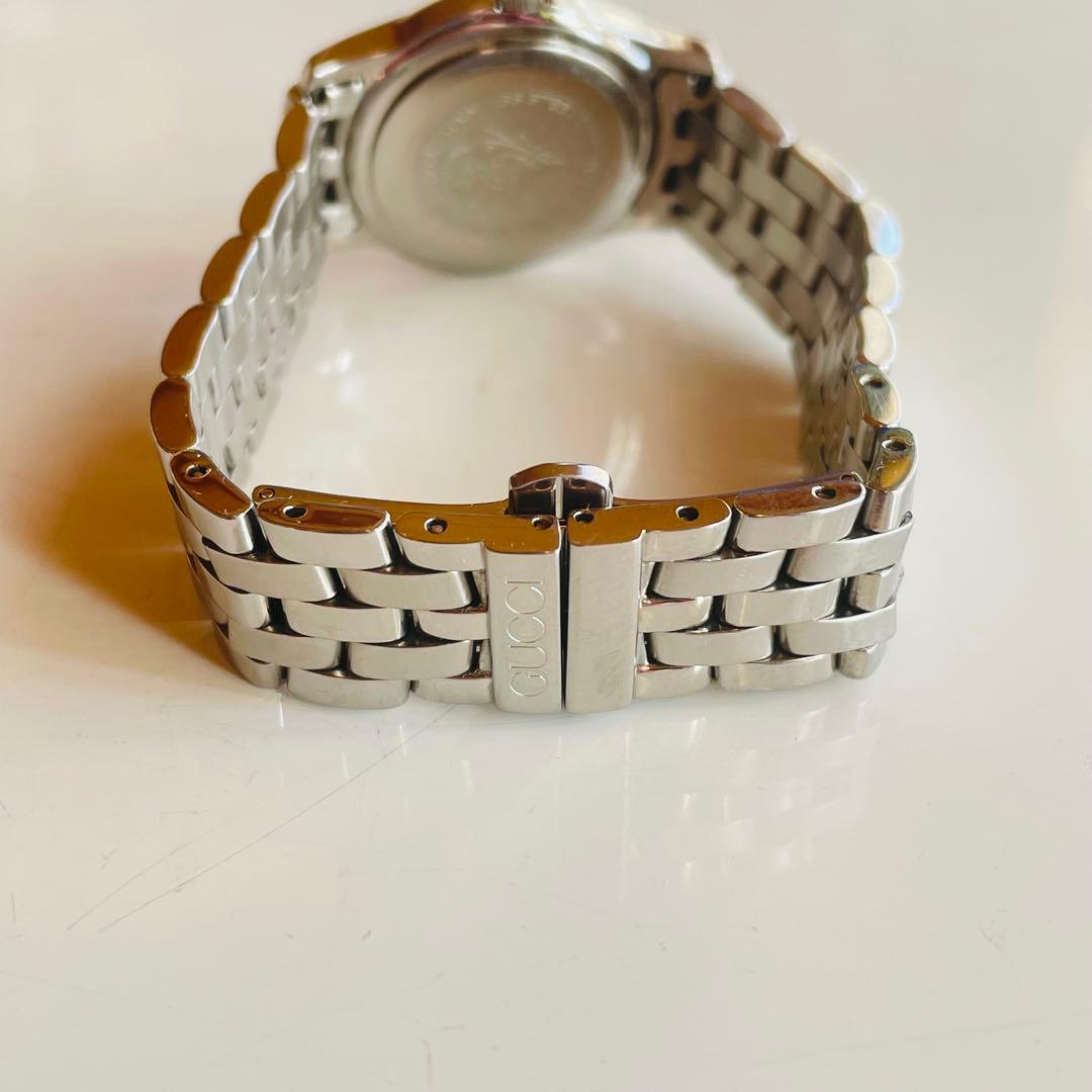 GUCCI グッチ シルバー文字盤 5500L 腕時計 クォーツ デイト 不動品