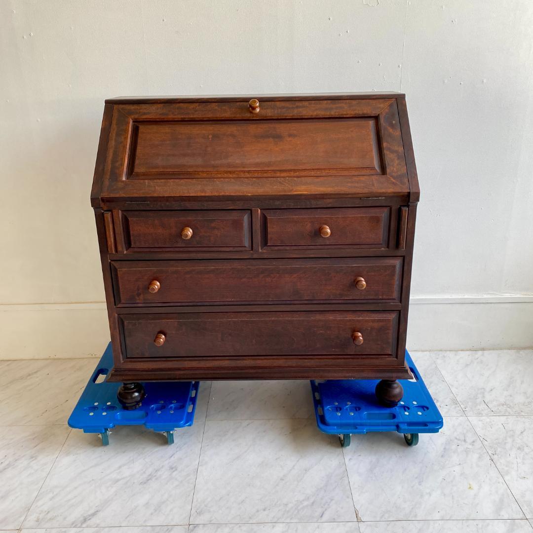 松本民芸家具 ライティングビューロー デスク 書斎机 民芸家具 無垢材