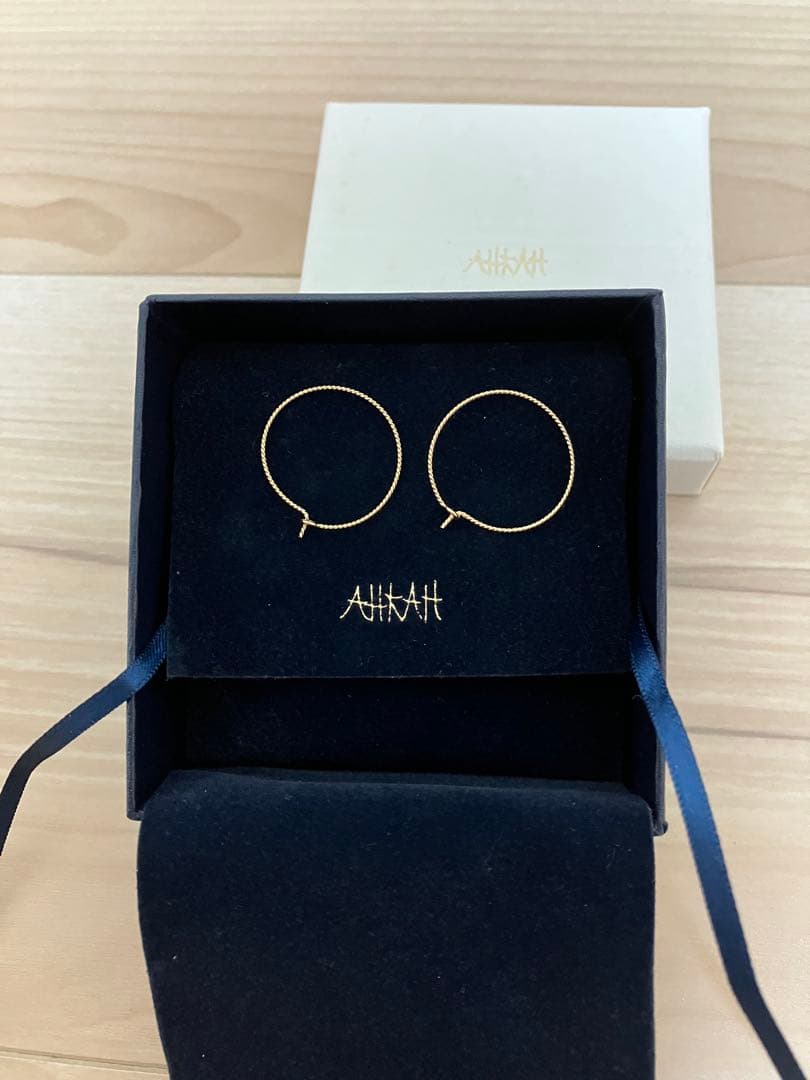 AHKAH アーカー ヴァインフープピアス k18
