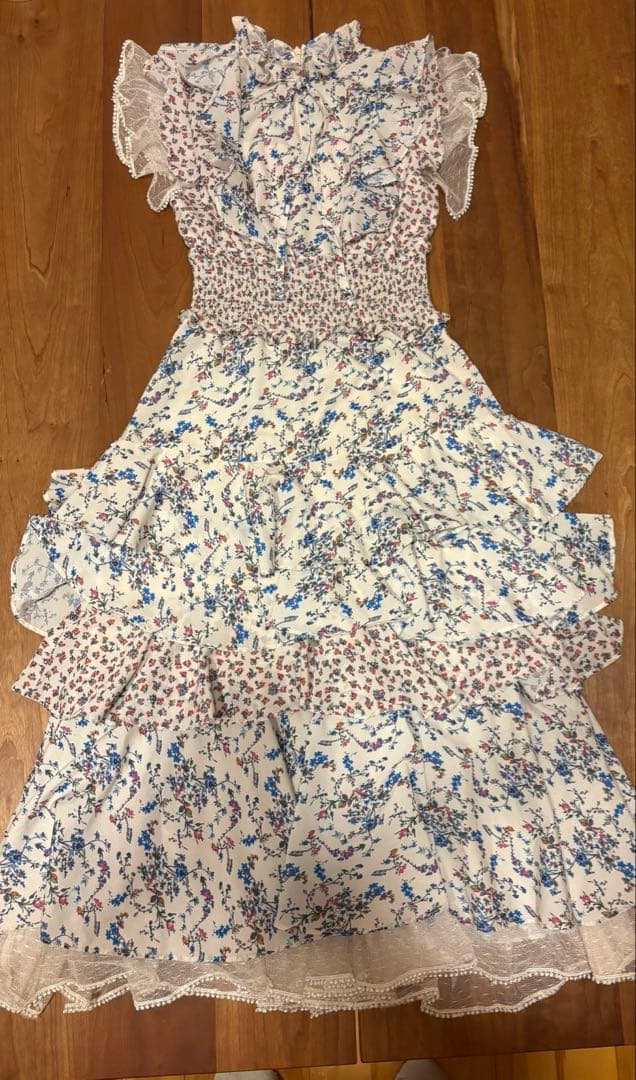 GINZA COUTURE 花柄ノースリーブワンピースサイズ②
