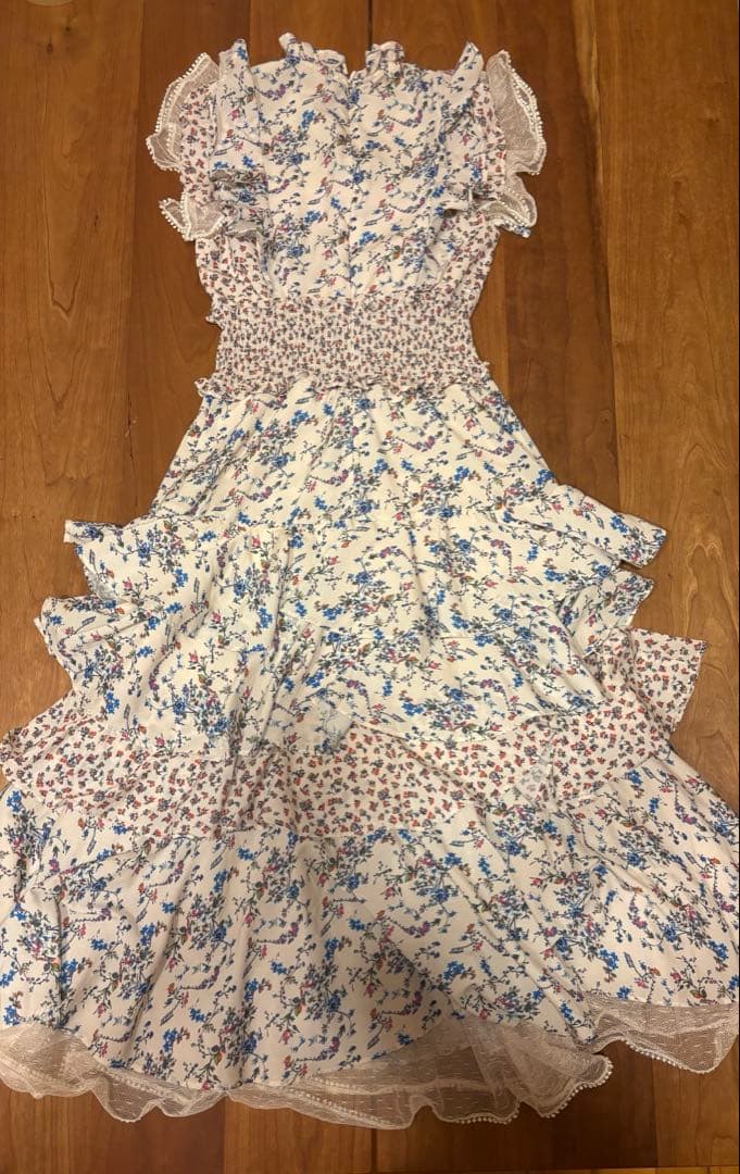 GINZA COUTURE 花柄ノースリーブワンピースサイズ②