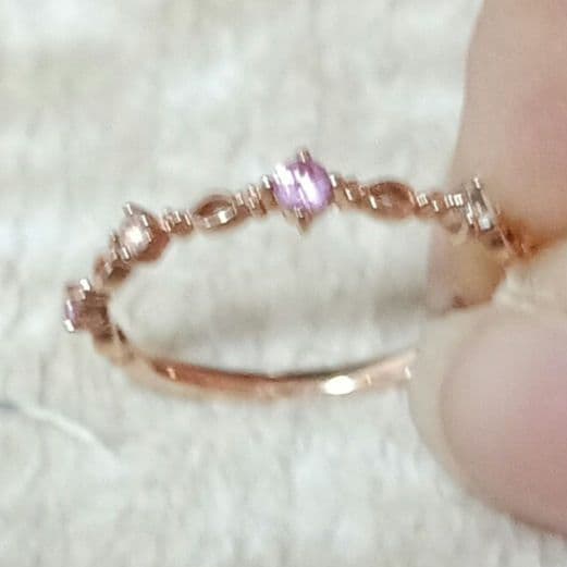 サマンサティアラ　ピンクゴールド１０ｋ　７号