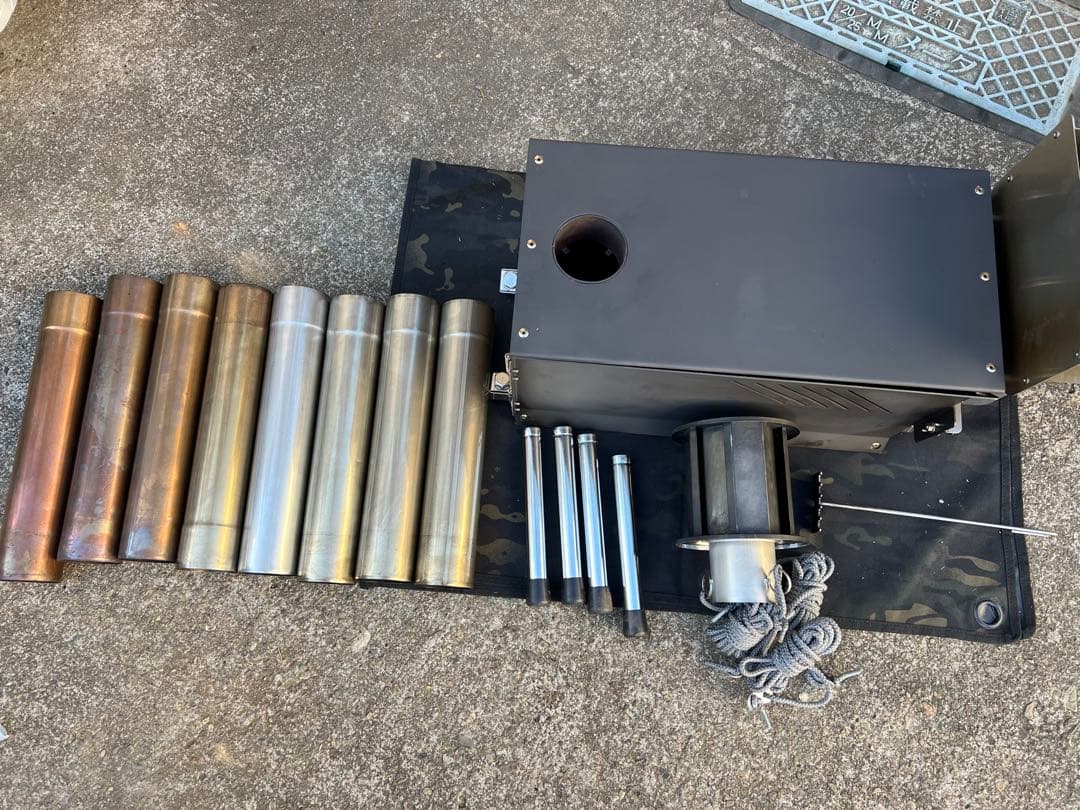 ユニフレーム UFペレットストーブ 煙突 ケース付き　ラスト値下げ