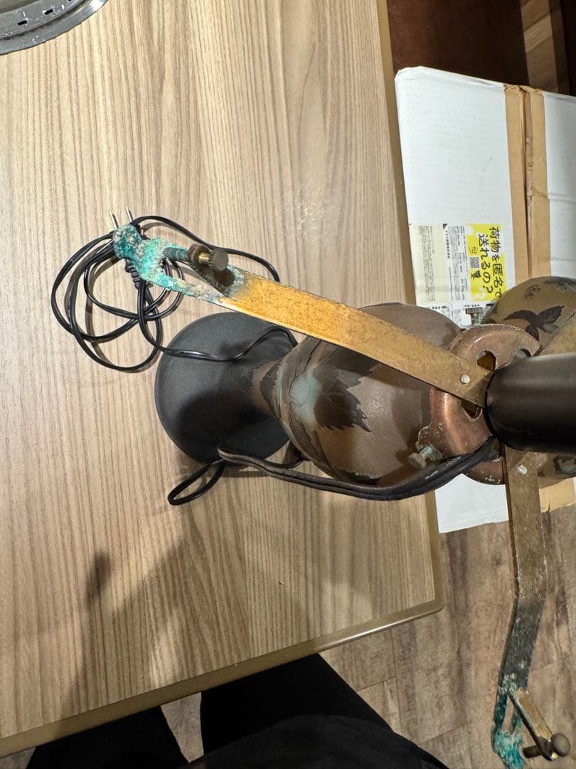 ガレ風　キノコ型ランプ　アンティーク