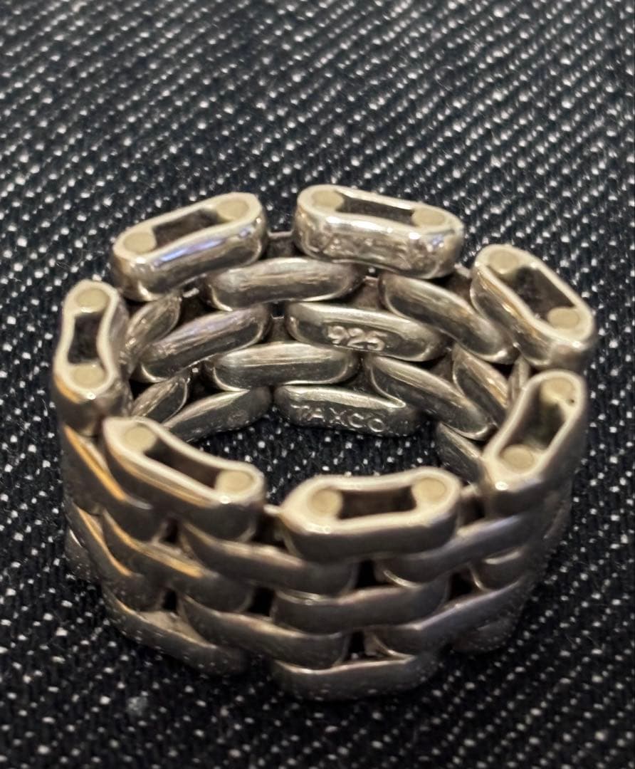 極美品★LAVER 5 LINK RING ラバー ピンキーリング 9号 925