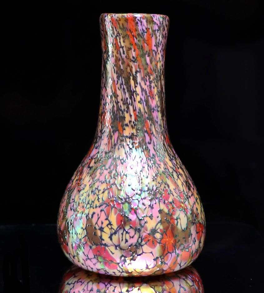 アンティーク スティーヴンス＆ウイリアムス 1890年頃 激レア エナメル 花瓶