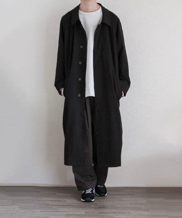 remer ルーズステンカラーコート ブラック Sサイズ