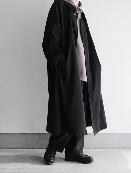 remer ルーズステンカラーコート ブラック Sサイズ