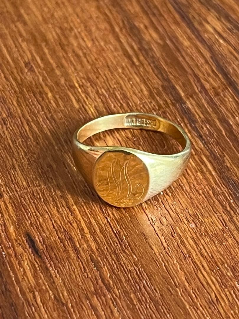 【在庫ラスト】ヴィンテージ 10K G.F シグネットリング 9.5号 US製