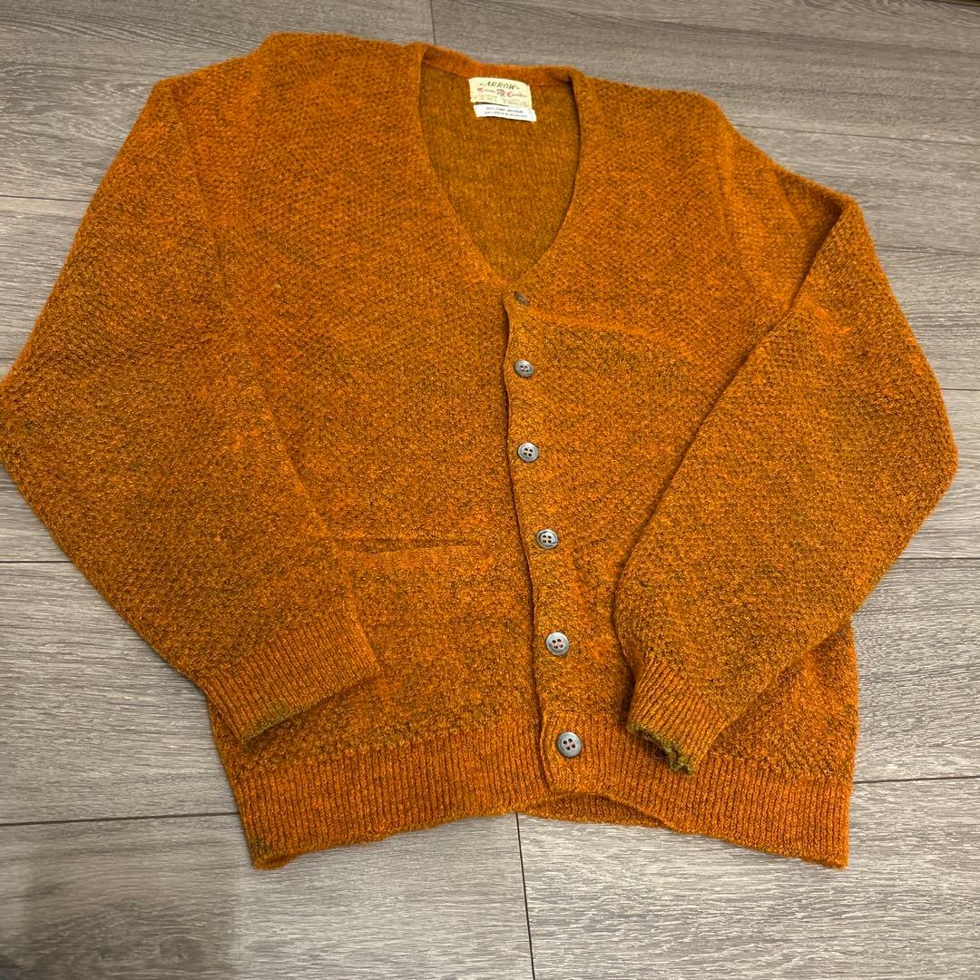 s*n様 60's モヘアカーディガンARROW シェルボタン