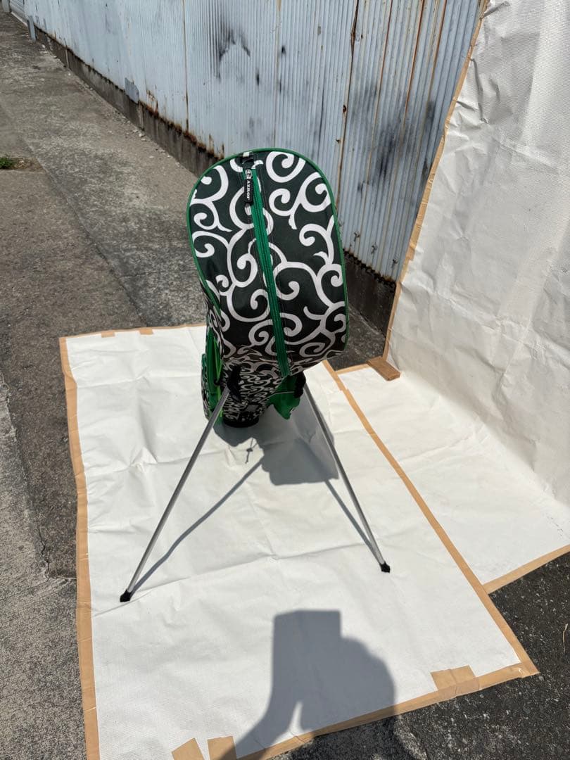 AZROF アズロフ スタンド キャディバッグ カラクサグリーン 唐草模様
