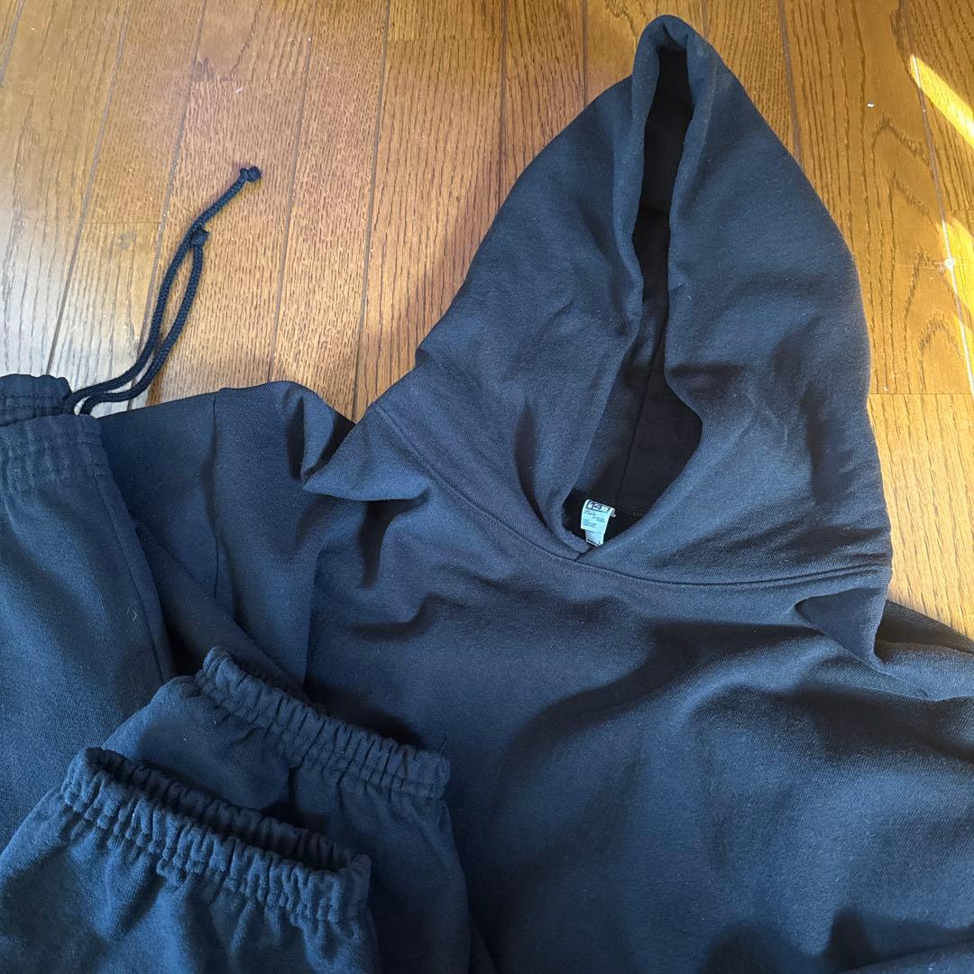 ロサンゼルスアパレル セットアップ スウェットパンツ パーカー L 黒