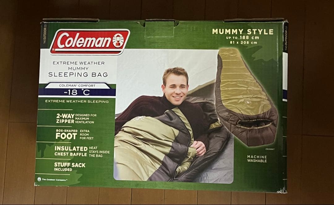 新品　Coleman -18度 sleeping bag Mummy Style