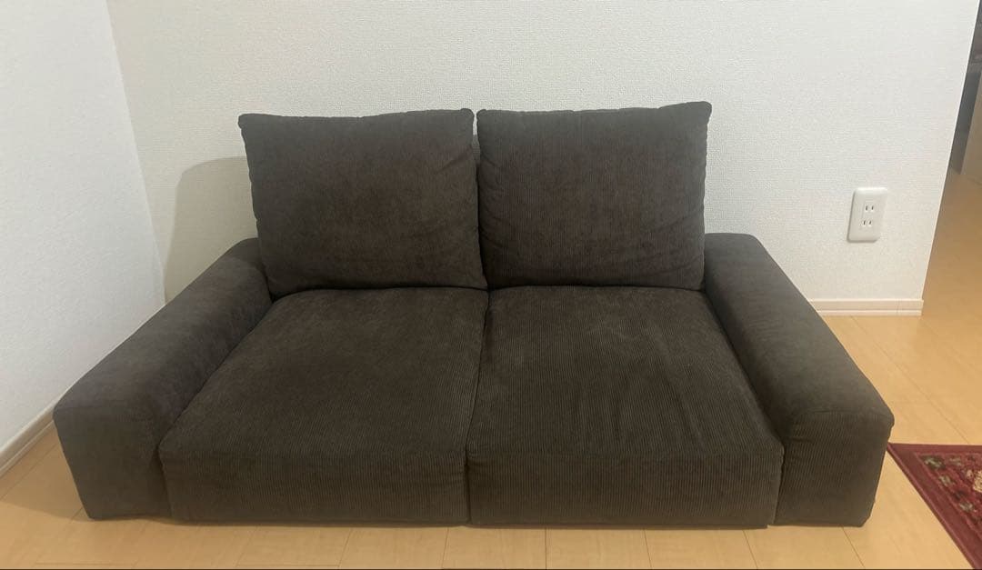 【1ヶ月半のみ使用・美品】RASIK 2人掛けソファ 「レンネ」ブラウン