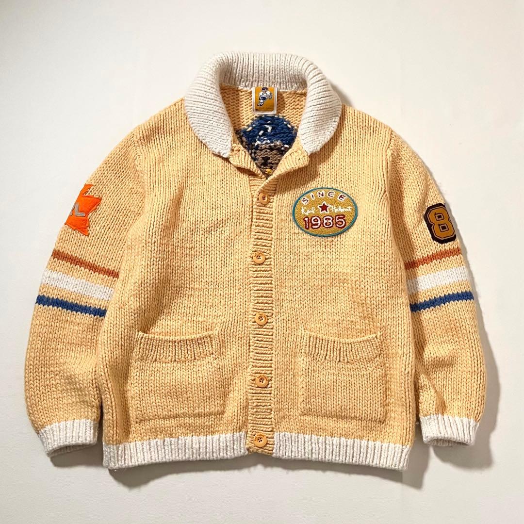 【美品】カールヘルム　カウチン ニット　テディベア　　カーディガン　ピンクハウス