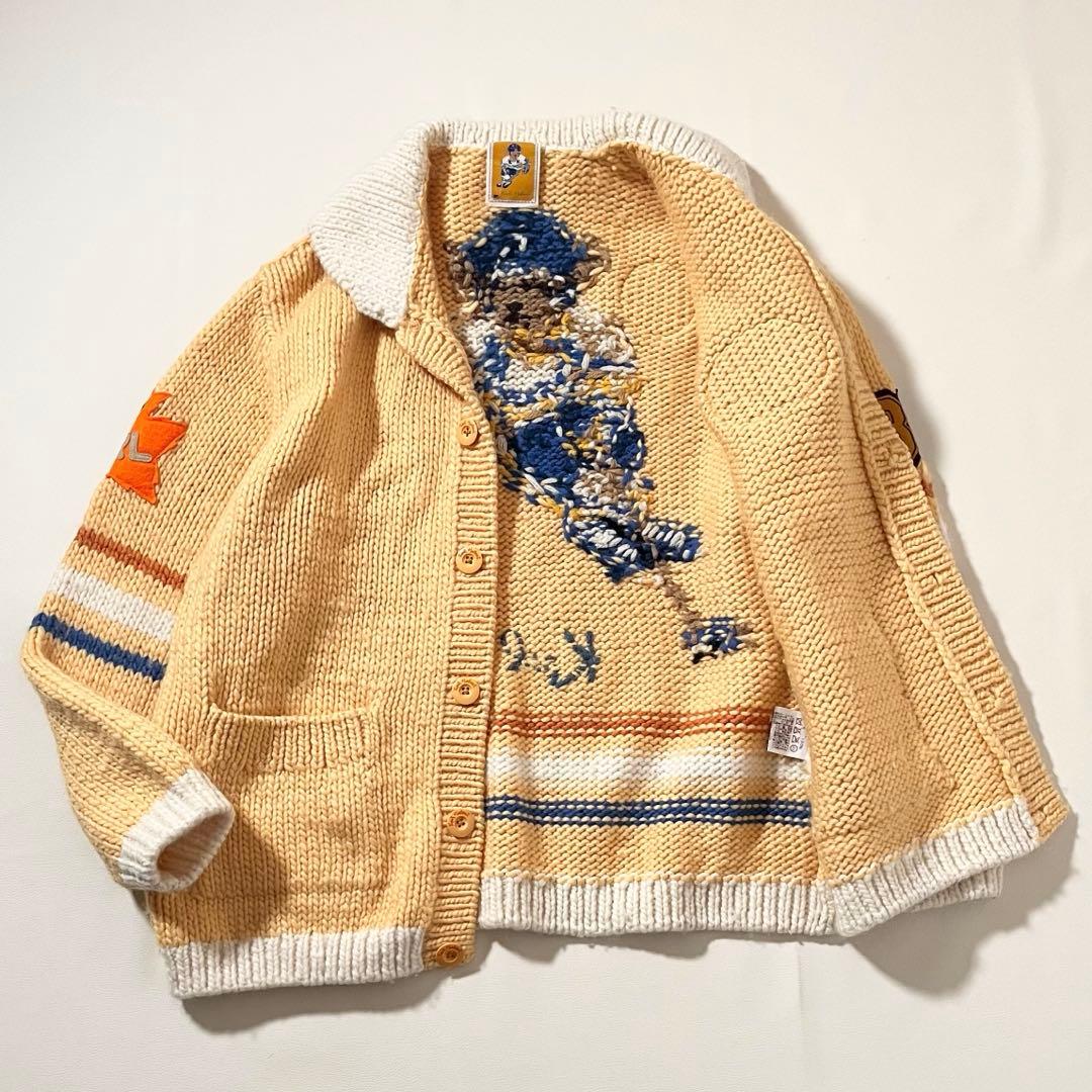 【美品】カールヘルム　カウチン ニット　テディベア　　カーディガン　ピンクハウス