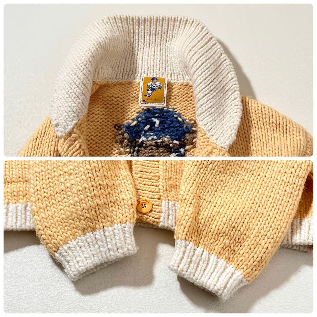 【美品】カールヘルム　カウチン ニット　テディベア　　カーディガン　ピンクハウス