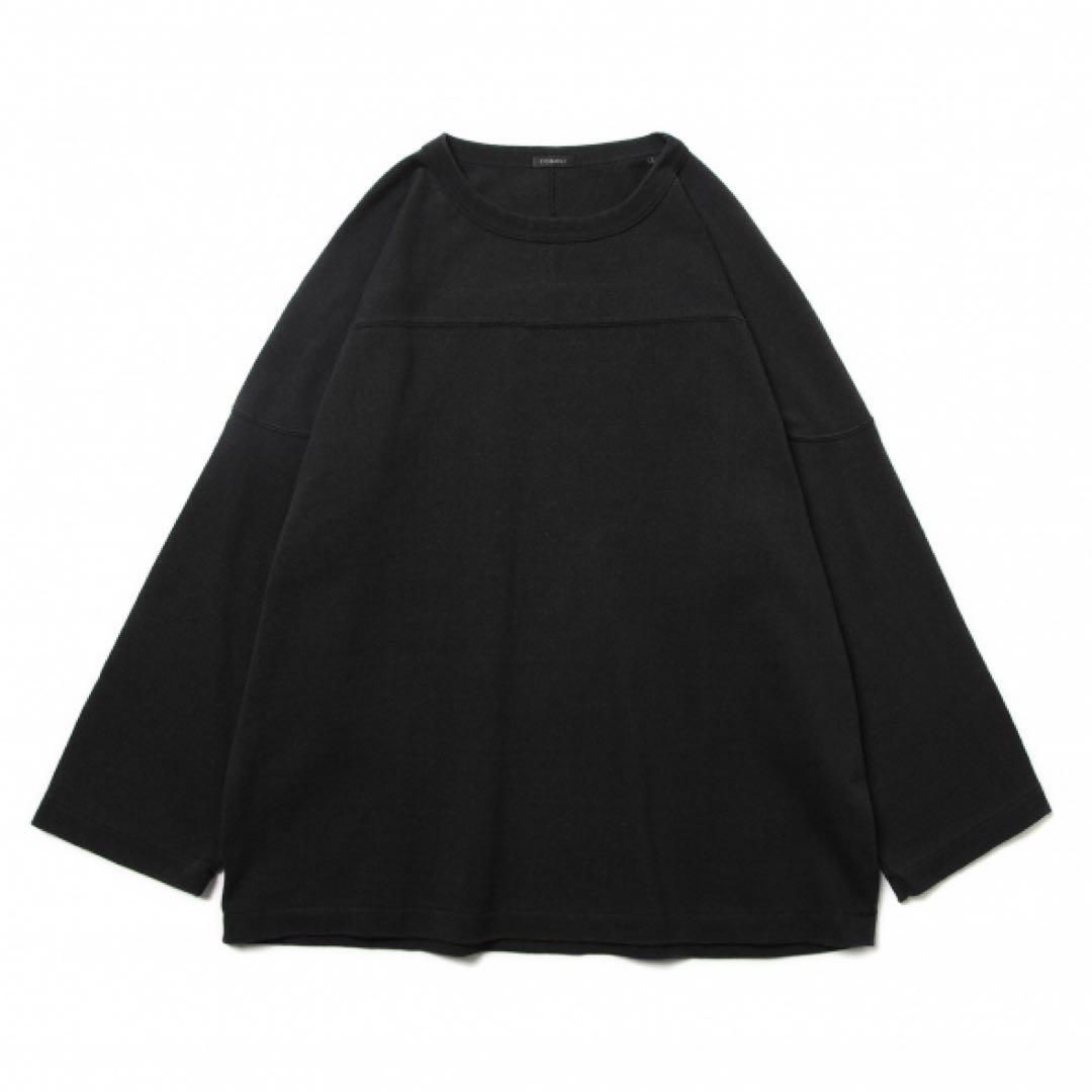 【美品】タグ付 COMOLI 23SS フットボールT FADE BLACK 2