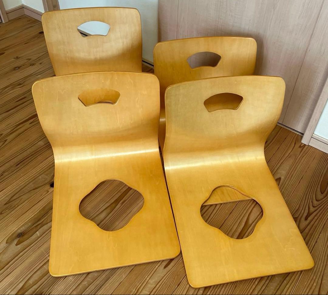 木製座椅子　4客　1回使用　ほぼ新品