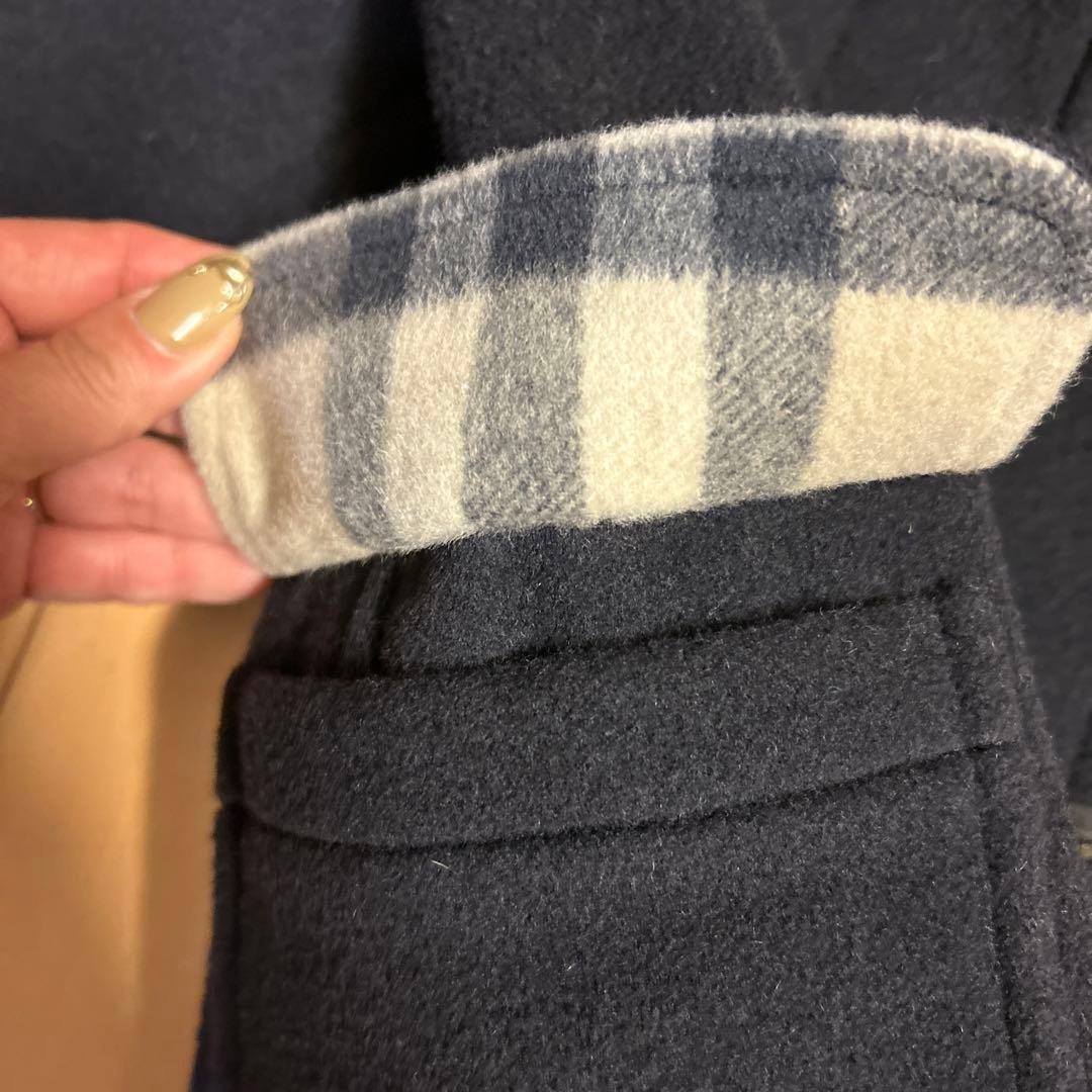 Burberry ダッフルコート ノバチェック116A ネイビー