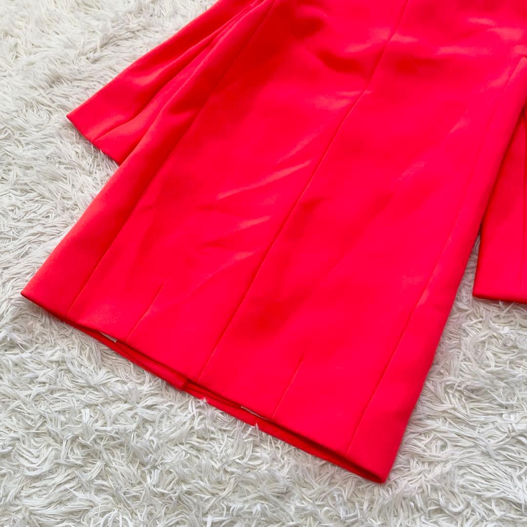 【極美品】ケイトスペード コート ロング ビッグリボン ノーカラー Aライン