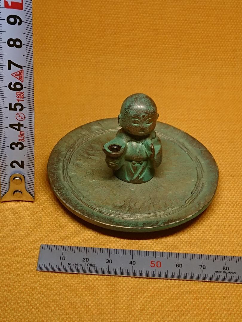 人形　銅製　地蔵　菩薩　香炉　置物　インテリア　工芸品　美術品　A1334